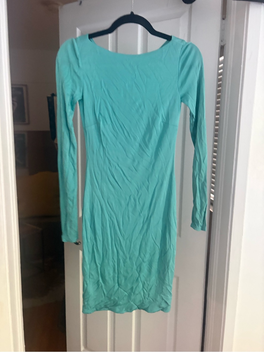 Ralph Lauren Aqua Long Sleeve Bodycon Dress